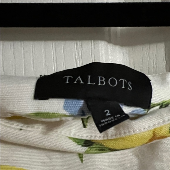 Talbots CANVAS A-LINE SKIRT - LEMON BLOSSOM - Picture 2 of 6